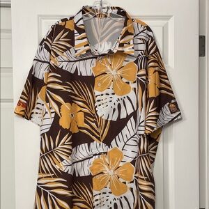 Tropical Floral Button-Up Shirt